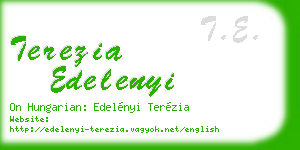 terezia edelenyi business card